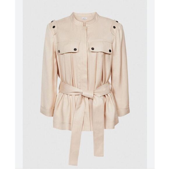 Reiss Oliva Belted Utility Jacket In Neutral Size 4 - Picture 3 of 15